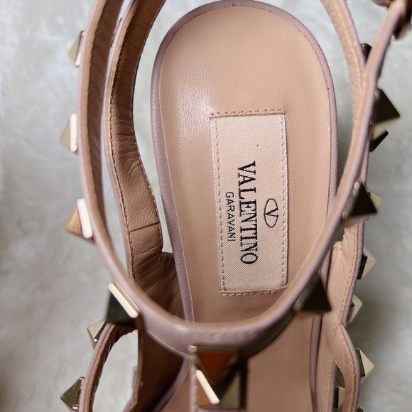 ❤️SOLD❤️Valentino rockstud slingbacks pumps nude poudre pink 35.5 - Picture 8 of 9